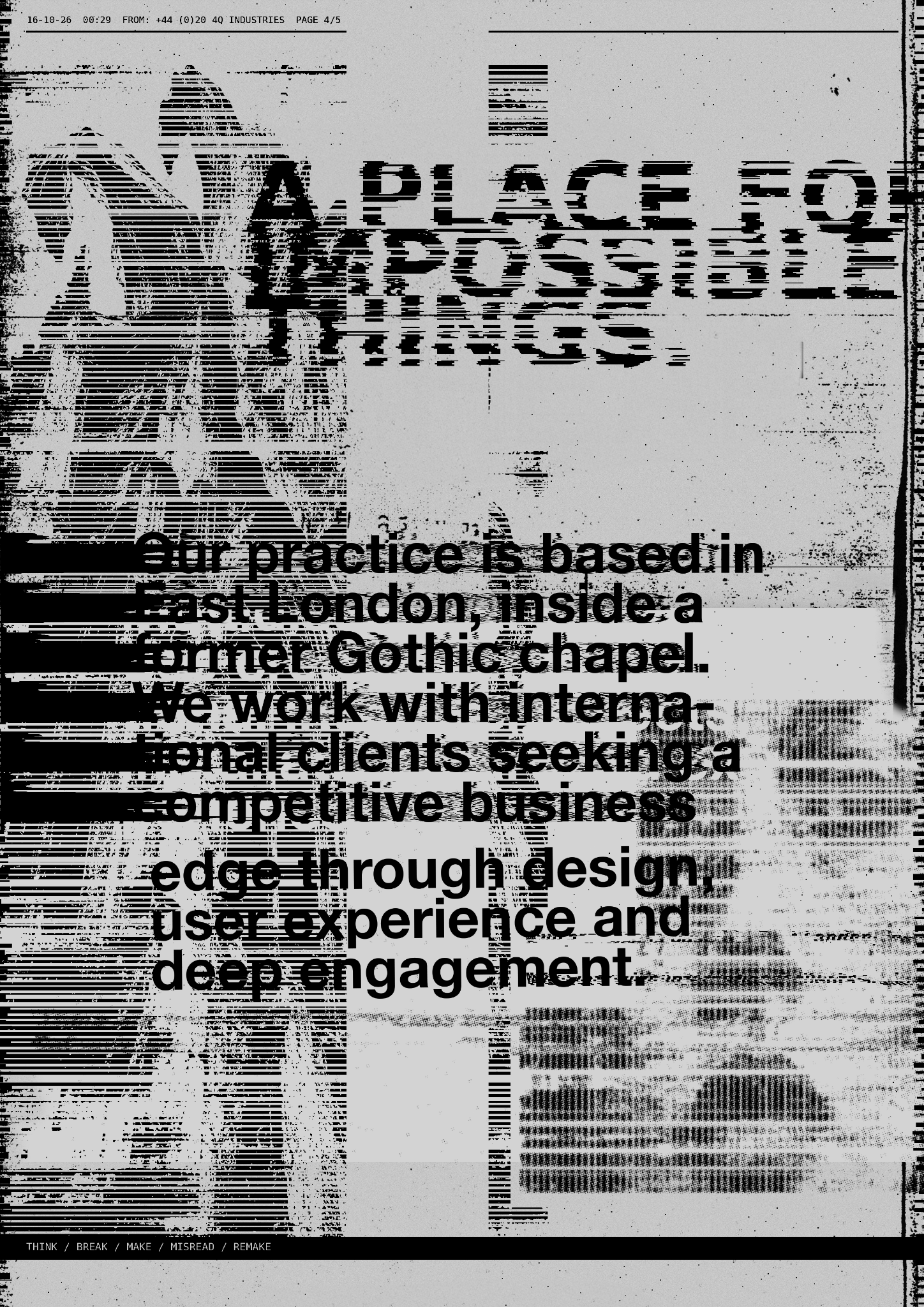 Distressed fax page: We are the one percent.